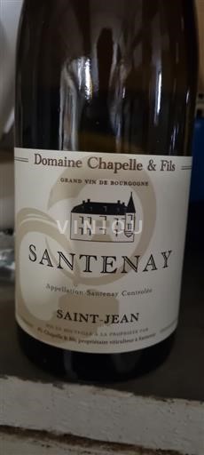 Burgundi Santenay Domaine Chapelle et Fils Santenay Saint-Jean 2023