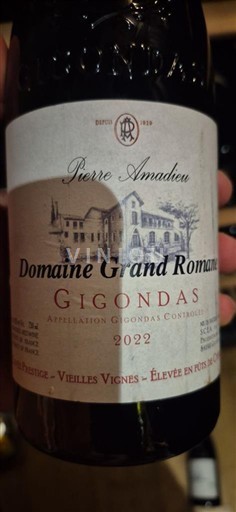 Rhônen laakso Gigondas Domaine Grand Romane (Pierre Amadieu) 2022