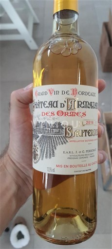 Bordeaux Sauternes Château Armailhac des Ormes 2018