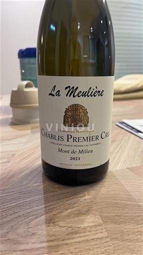 Burgundsko Chablis Premier Cru La Meulière Mont de Milieu 2021
