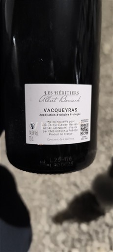 Vale do Ródano Vacqueyras Les Héritiers Albert Bernard 2024