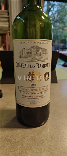 Bordeaux Bordeaux Supérieur Château Les Rambauds Crème de Fûts 2015