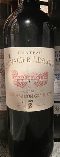 Bordo Сент-Емилион Гранд Кру Grand Cru Château Chevalier Lescours 2020