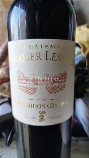 Bordéus Saint-Émilion Grand Cru Grand Cru Château Chevalier Lescours 2020