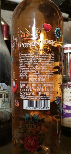 Languedoc a Roussillon Pays d'Oc Vellas Père et Fils Poison Rosé 2020