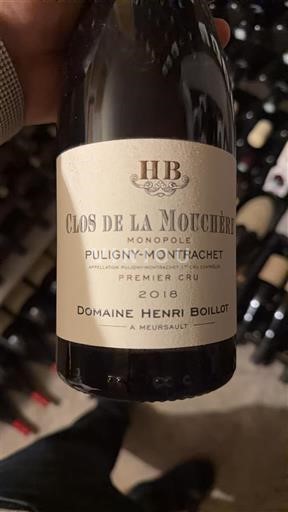 Bourgogne Puligny-montrachet Premier Cru Domaine Henri Boillot Clos de la Mouchère Monopole 2018
