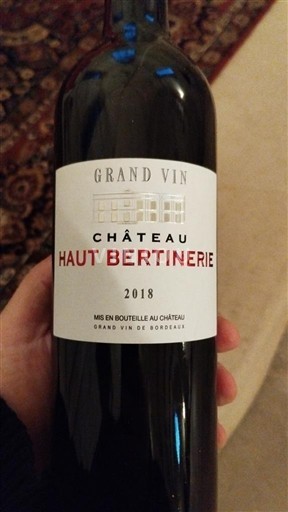 Bordeaux Blaye-Côtes-de-Bordeaux Château Haut Bertinerie 2018