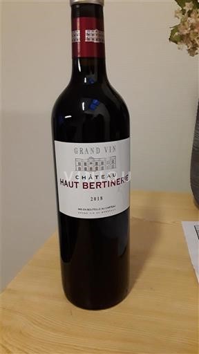 Bordeaux Blaye-Côtes-de-Bordeaux Château Haut Bertinerie 2018