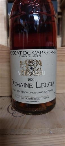 Vinos Rouge liquoreux Domaine Leccia 2004 Francia Córcega Muscat del Cabo Corso AOC