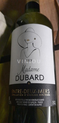 Bordeaux Jokienvälimaat Dubard Madame Dubard 2023