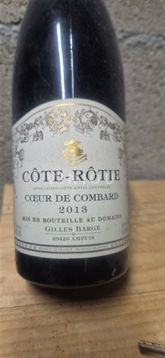 Thung lũng Rhône Côte-rôtie Gilles Barge Cœur de Combard 2013