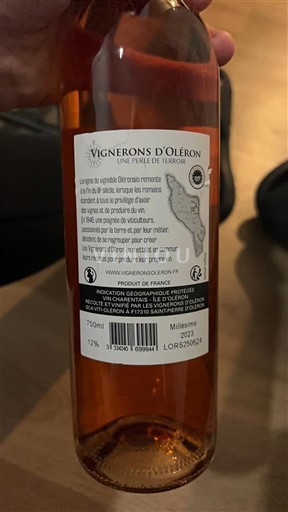 Akvitanska in Charentes Šarentec Vignerons Oléron 2023