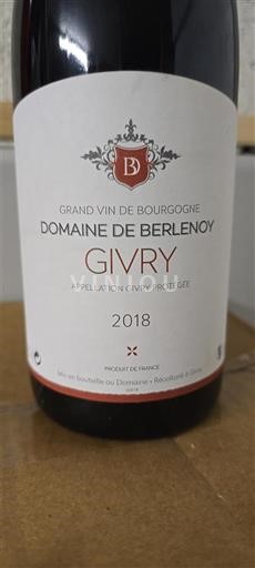 Burgundija Givry Domaine Berlenoy 2018