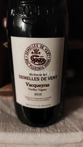 Rhônen laakso Vacqueyras Domaine Les Semelles de Vent Vieilles Vignes 2016