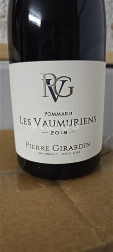 Burgundy Pommard Pierre Girardin Les Vaumuriens 2018