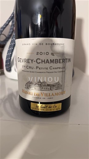 Burgundsko Gevrey-Chambertin Premier Cru Henri de Villamont 1er Cru - Petite Chapelle 2010