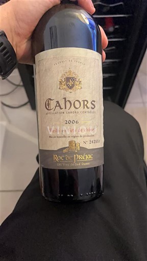 South West Cahors Roc de Préjac Vieilli en fût de chêne 2006