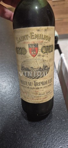 Bordeaux Saint-Émilion Grand Cru Classé Château Trimoulet 1972
