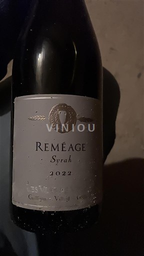 Alpit ja Rhônen maat Rhodanien rinteet Guillaume Villard Reméage Syrah 2022