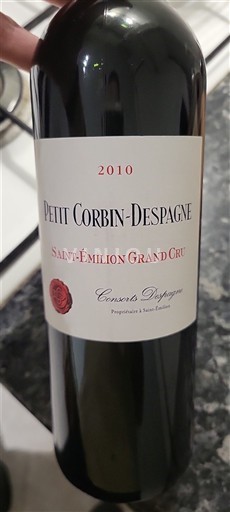 Burdeos Saint-Émilion Gran Cru Grand Cru Petit Corbin-Despagne 2010