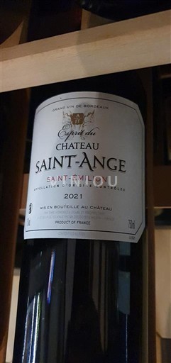 Burdeos Saint-Émilion Chateau Saint-Ange 2021
