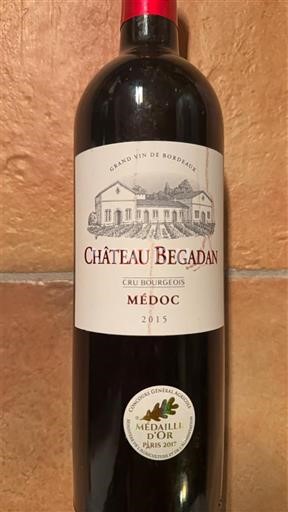 Bordéus Médoc Cru Bourgeois Château Begadan 2015