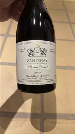 Burgundy Santenay Domaine La Choupette Comme Dessus 2017