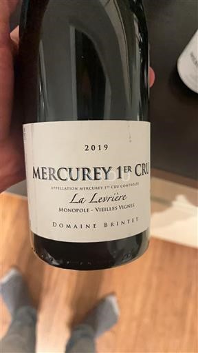 Borgoña Mercurey Premier Cru Domaine Brintet La Levrière 2019