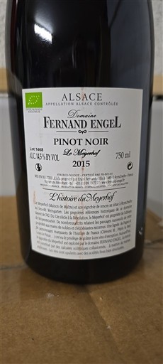 Alsace Domaine Fernand Engel Le Meyenhof 2015