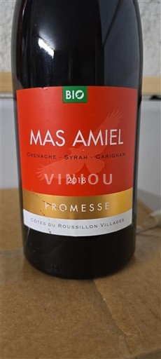 Roussillon Côtes du Roussillon Villages Mas Amiel Promesse 2018