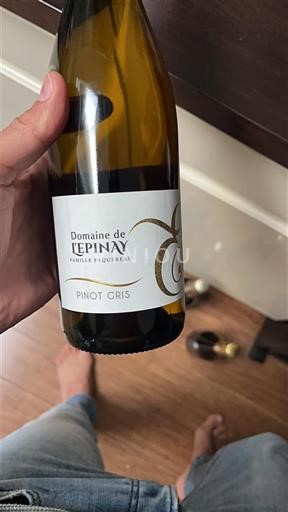 Vinos Blanc sec Pinot Gris Domaine L'Epinay 2023 Francia Valle del Loira IGP