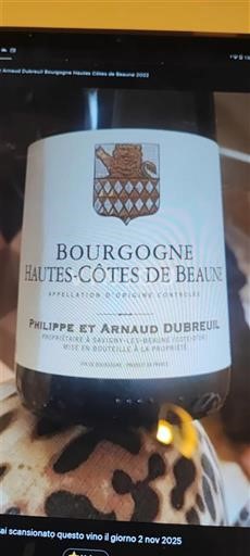 Borgonha Não especificado Philippe et Arnaud Dubreuil 2021