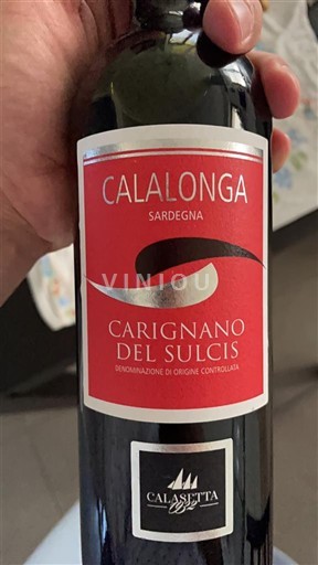 Sardegna Carignano del Sulcis Cantina di Calasetta Calalonga 2022