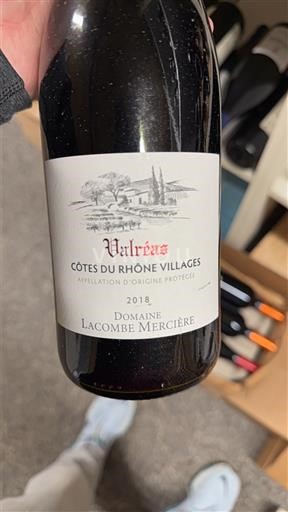 Valle del Rodano Non specificato Domaine Lacombe Mercière 2018