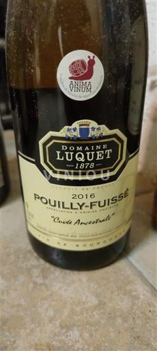 Burgund Pouilly-fuissé Domaine Luquet Ancestrale 2016