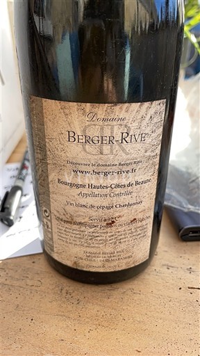 Bourgogne Hautes Côtes de Beaune Domaine Berger-Rive 2007