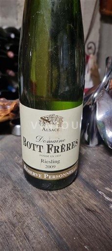 Alsace Riesling Domaine Bott Frères Réserve Personnelle 2009