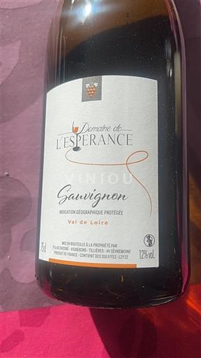 Thung lũng sông Loire Thung lũng Loire Domaine L'Espérance Sauvignon Không niên vụ