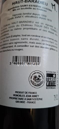 Burdeos Saint-Estèphe Haut-Baradieu M. 2019