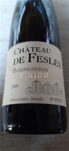 Thung lũng sông Loire Bonnezeaux Château Fesles 2000