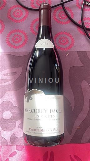 Bourgogne Mercurey Premier Cru Philippe Milan & Fils Les Crets 2022