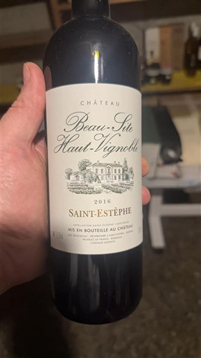 Bordéus Saint-Estèphe Château Beau-Site Haut-Vignoble 2016
