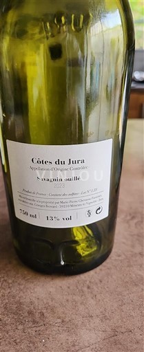 Jura Côtes-du-Jura Marie Pierre Chevassu -Fassenet Savagnin ouillé 2023