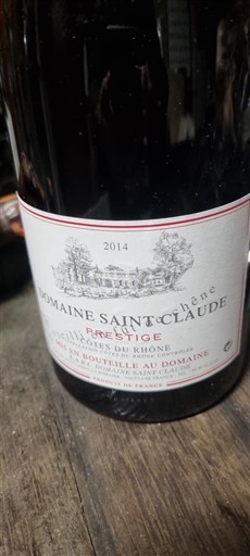 Valle del Ródano Côtes del Ródano Domaine Saint Claude Prestige 2014
