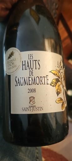 Bordéus Domaine Saint Justin Les Hauts de Saumemorte 2008