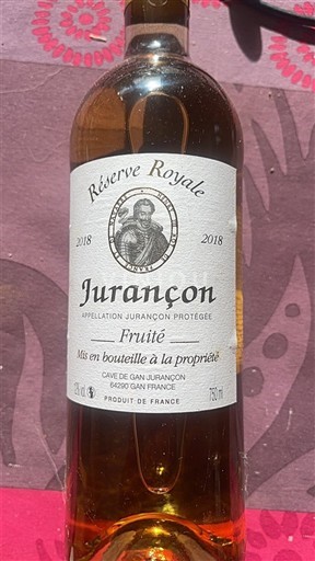 Sudoeste Jurançon Cave de Gan Jurançon Réserve Royale 2018