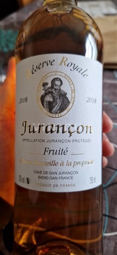 Tây Nam Jurançon Cave de Gan Jurançon Réserve Royale 2018