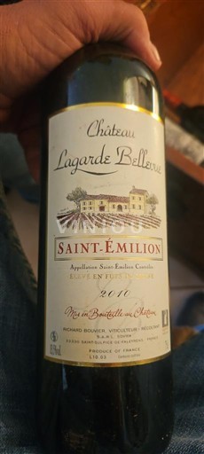 Bordeaux Saint-Émilion Château Lagarde Bellevue 2010