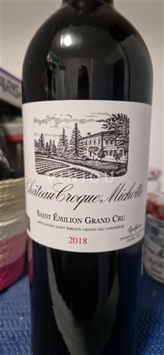 Bordo Сент-Емилион Гранд Кру Grand Cru Château Croque-Michotte 2018
