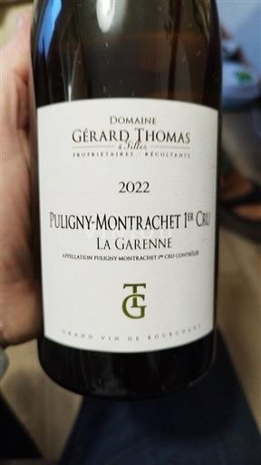 Burgundy Puligny-Montrachet Premier Cru Domaine Gérard Thomas et Filles La Garenne 2022